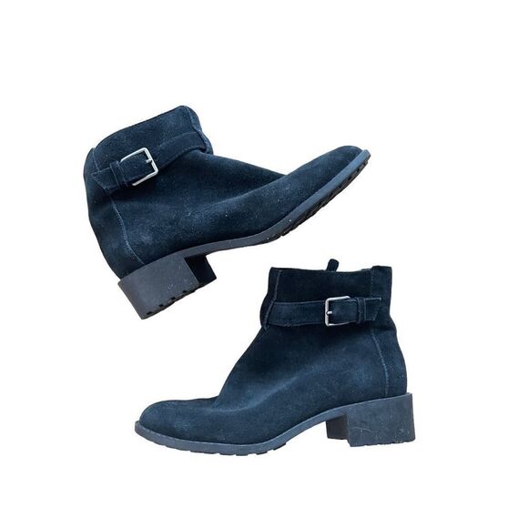 Cole Haan Womens Black Grand OS Putnam Waterproof  Suede Booties Ankle Boots 6.5 - Picture 4 of 7